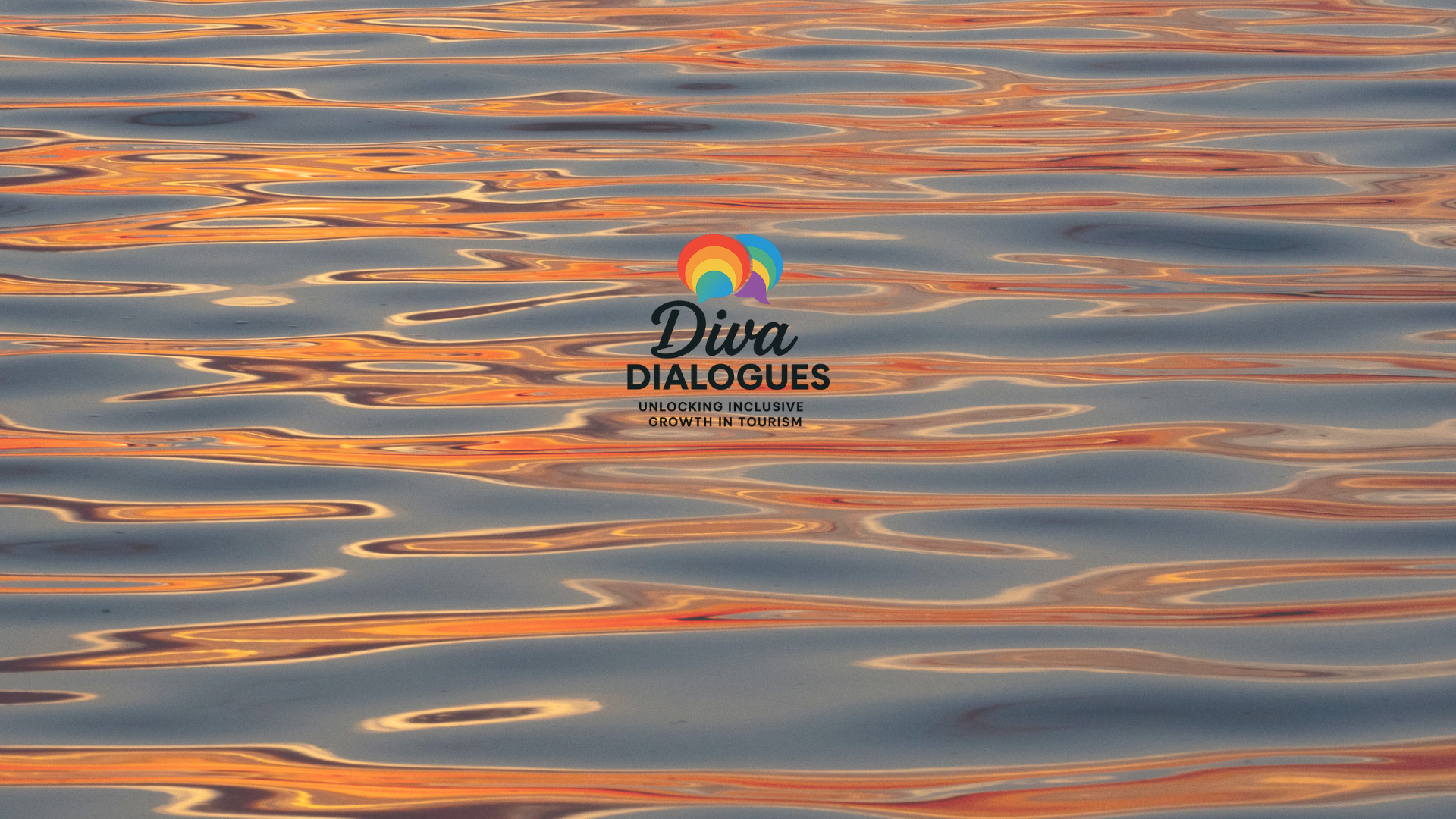 Refelction on water of the sunset upclose with the Diva Dialgoues on top